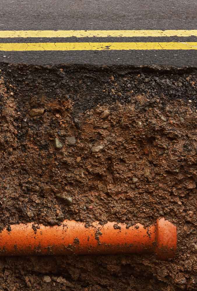 pipes being dug up pipes being dug up