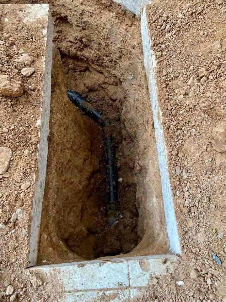 broken/damaged sewer line that needs replacing