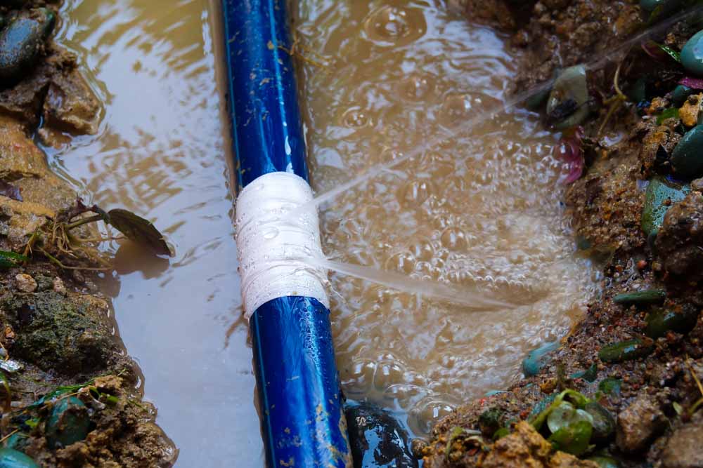Damaged water line