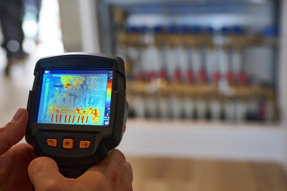 thermal image of a leak thermal image of a leak