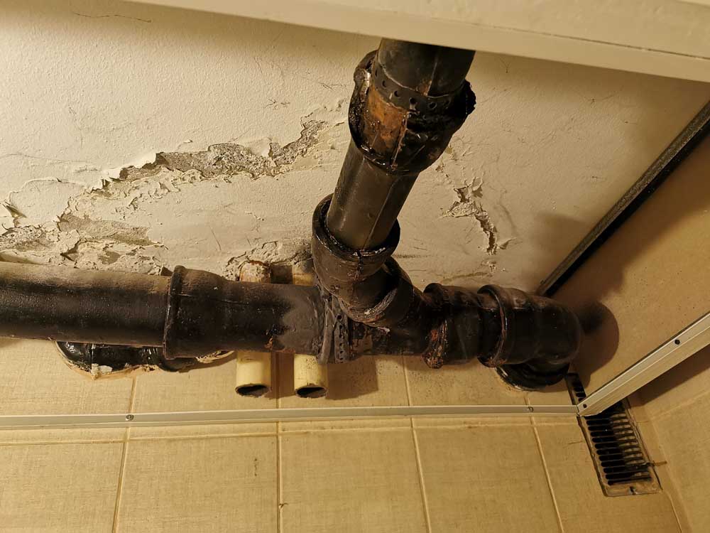 damaged residential drain pipe damaged residential drain pipe