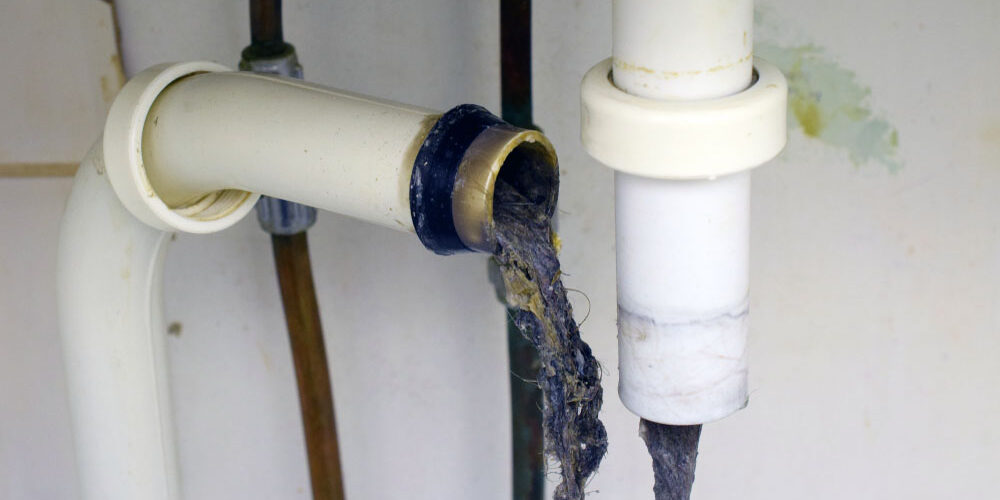 clogged sink pipe