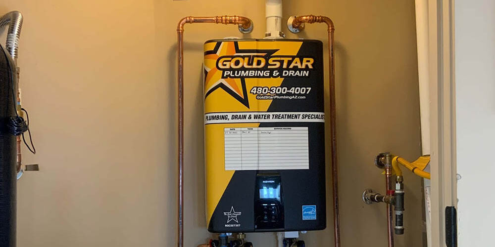 newly installed tankless water heater Gilbert, AZ