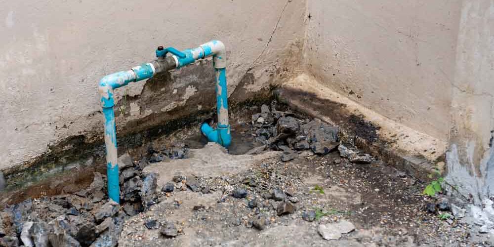 broken water line